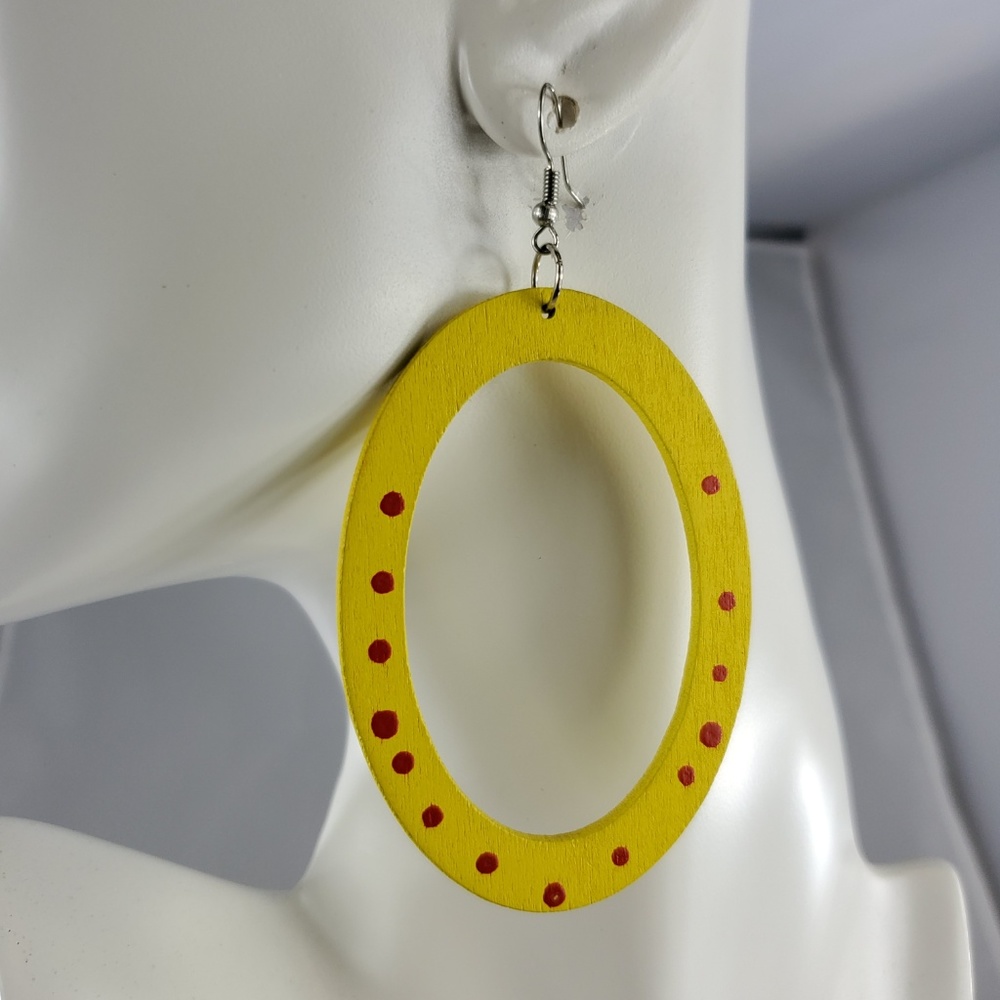 African (Kenyan) Handmade Balsa Wood Earrings